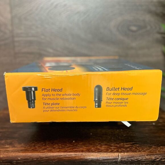 Pursonic 6-Speed Cordless Massage Gun with Attachments in Silver/Black. NIB! - Picture 6 of 9